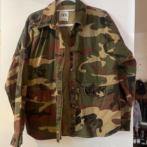 Zara camo shacket